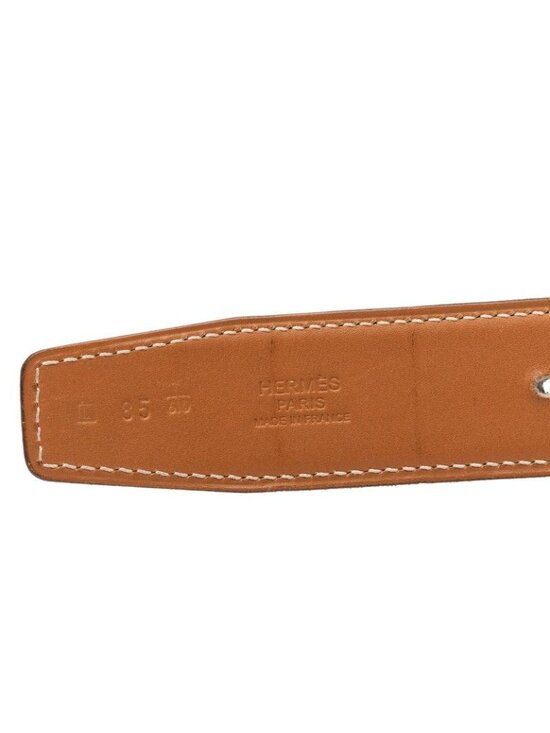 Hermes Plate Belt Black Leather main image 5